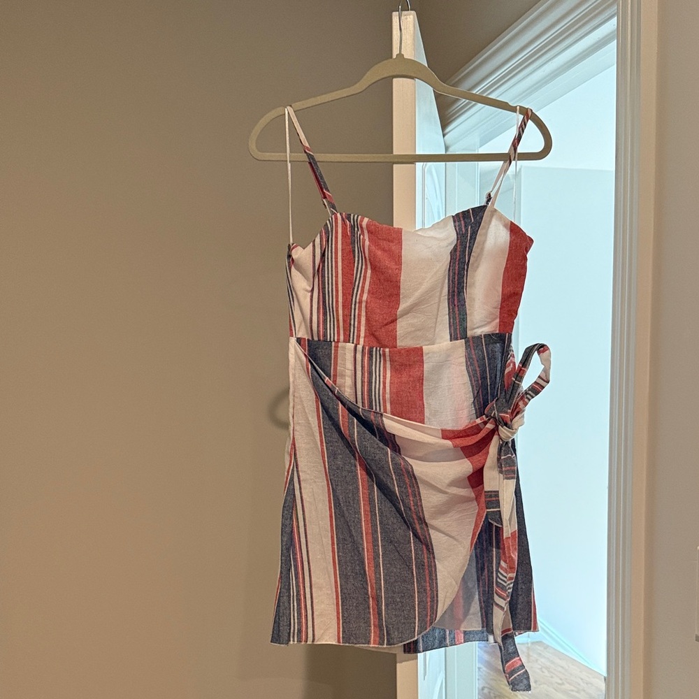 Hello Molly Red and Blue Striped Dress